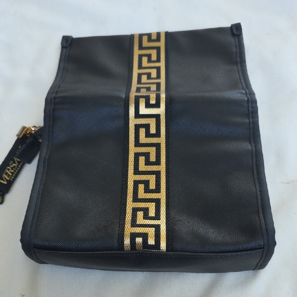 Versace Black and Gold Patterned Pouch - Picture 3 of 8